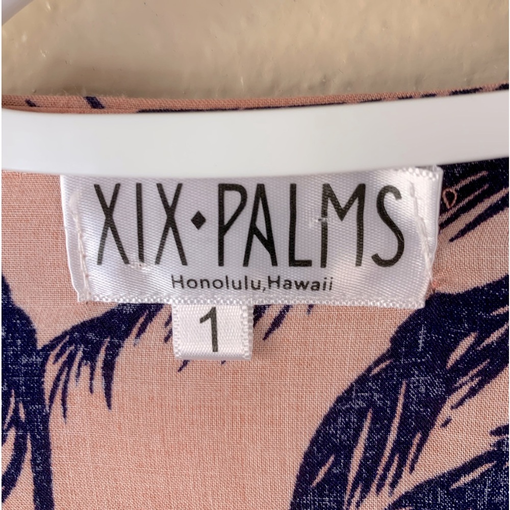 XIX Palms Tropical Palm Tree Front Tie Resortwear Caftan Size XS/S - Picture 8 of 8